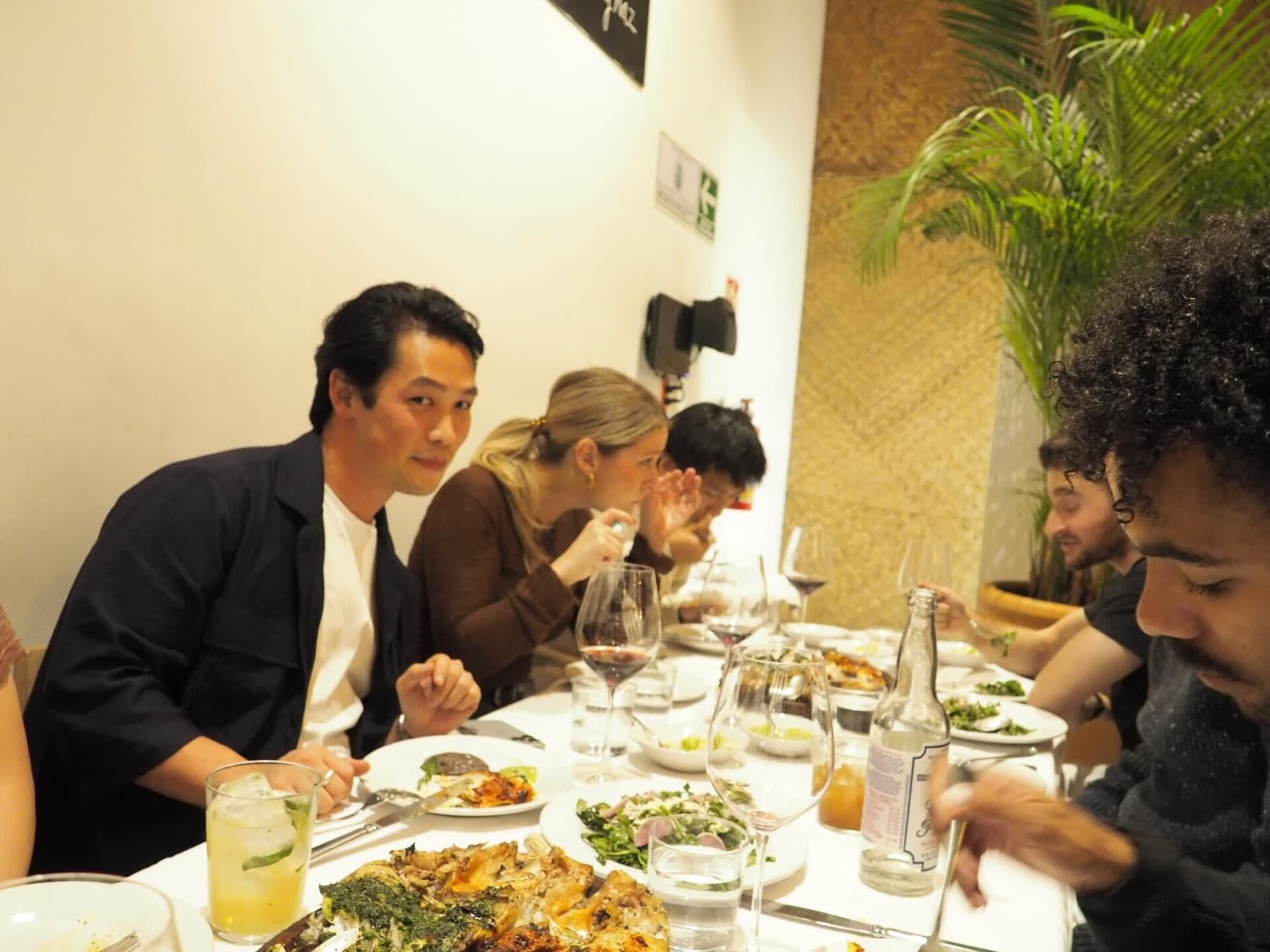 Zingage team sharing dinner